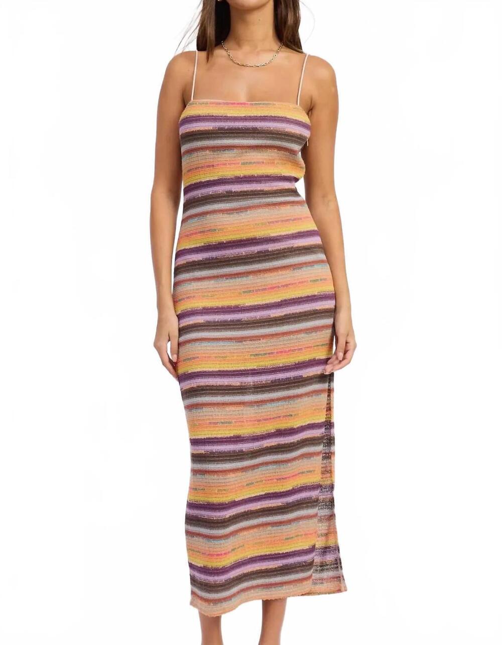 NEW EMORY PARK sophie knit midi dress in multicolored stripe